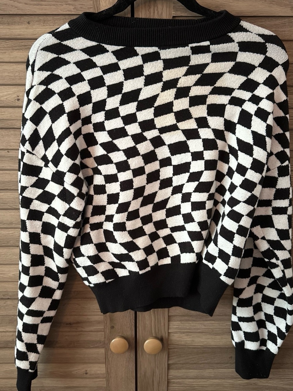 Forever 21 Black & White Checkered Sweater